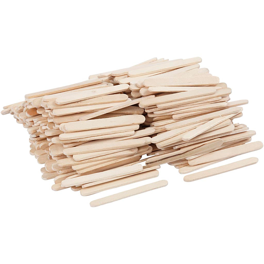 Creativ company ijslollystokjes, l: 5,5 cm, b: 6 mm, naturel, 400 stuk 1 doos