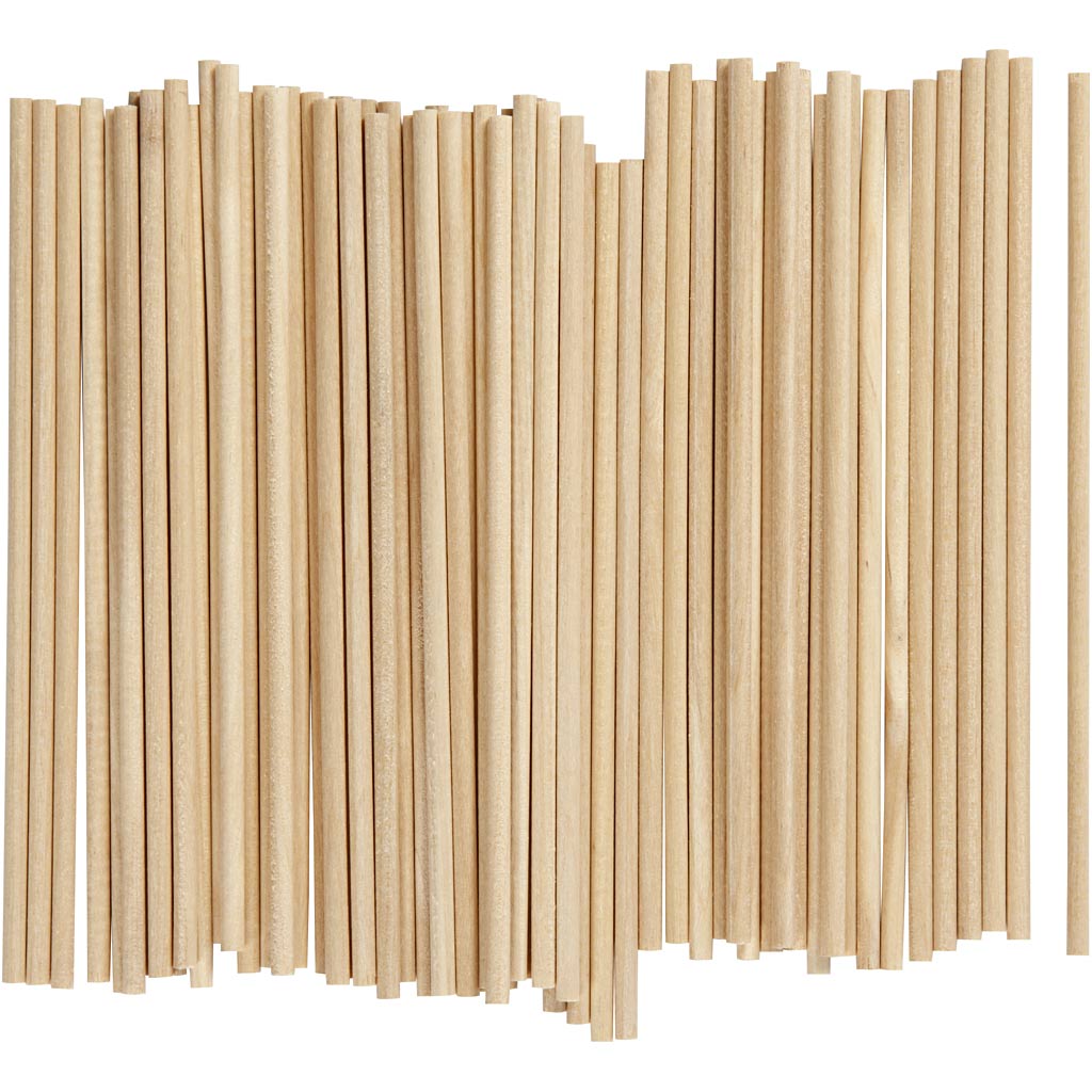 Creativ Company Round Sticks 15 cm, 100º.