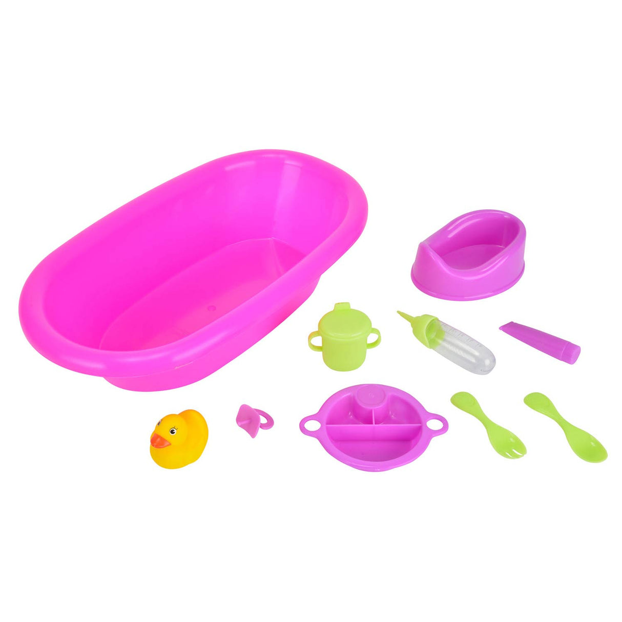 Banho de boneca recém nascido com acessórios