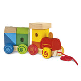 Eichhorn wooden train, 11 pieces.