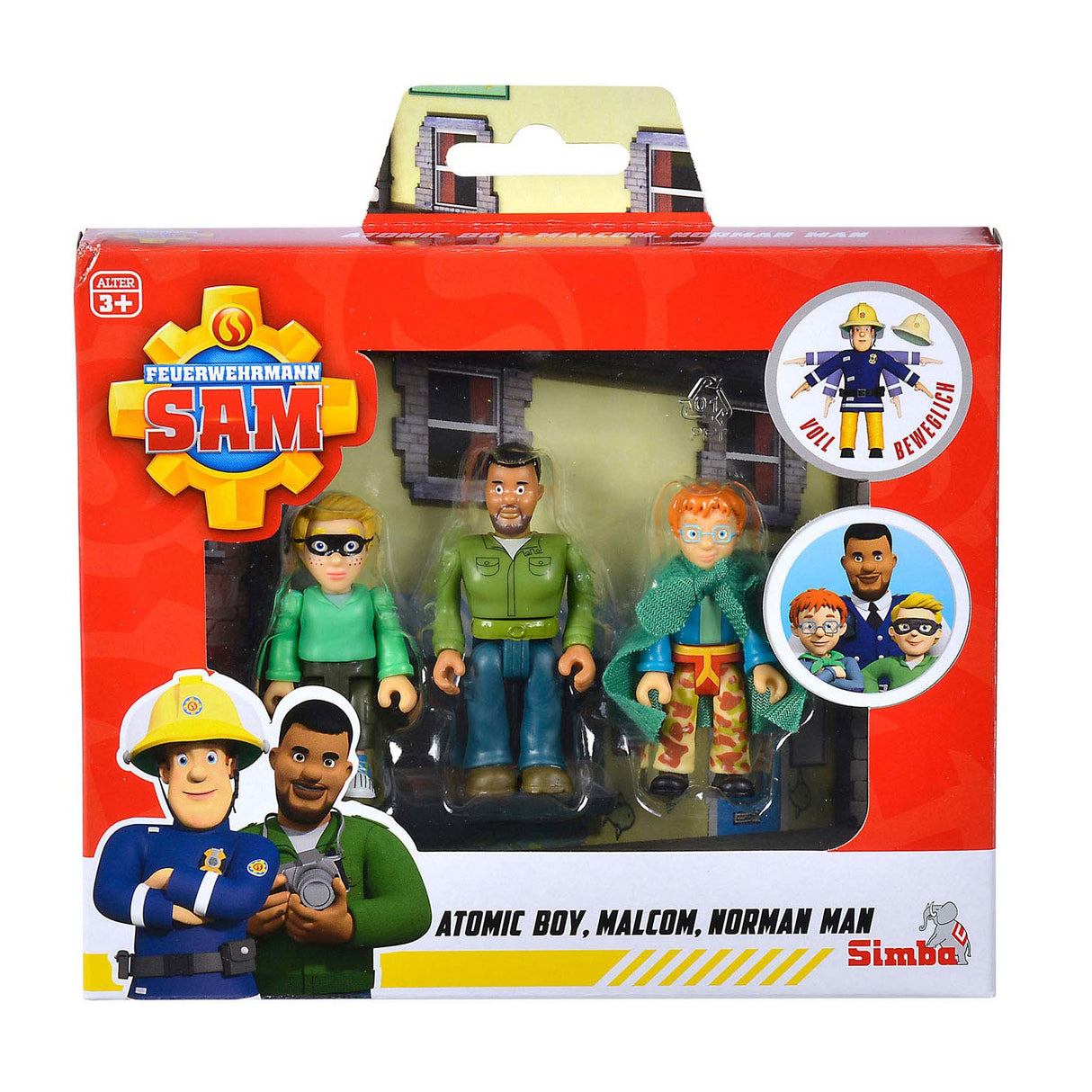 Figuras de jogo de super -heróis do bombeiro de Simba, 3st.