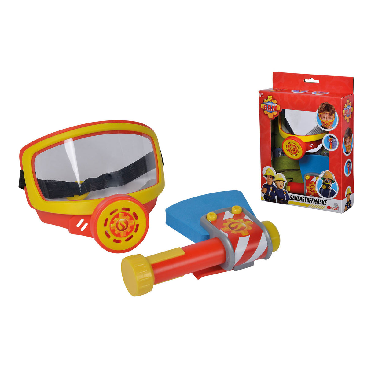 Simba hasič Sam Oxygen Mask s ohnivou sekerou