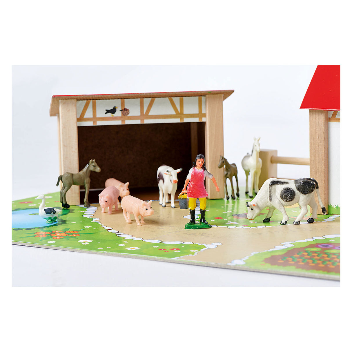 Eichhorn Wooden Farm avec accessoires 20dlg.