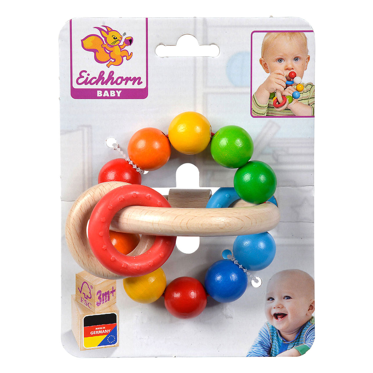 Eichhorn bébé en bois Gripping 3d