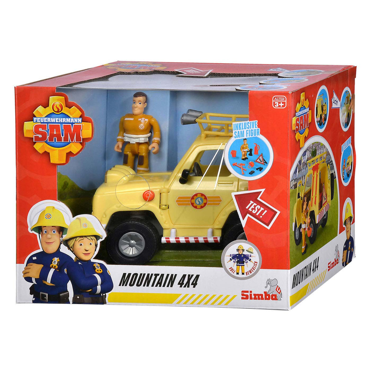 Simba Fireman Sam Mountain 4x4 Jeep with figure