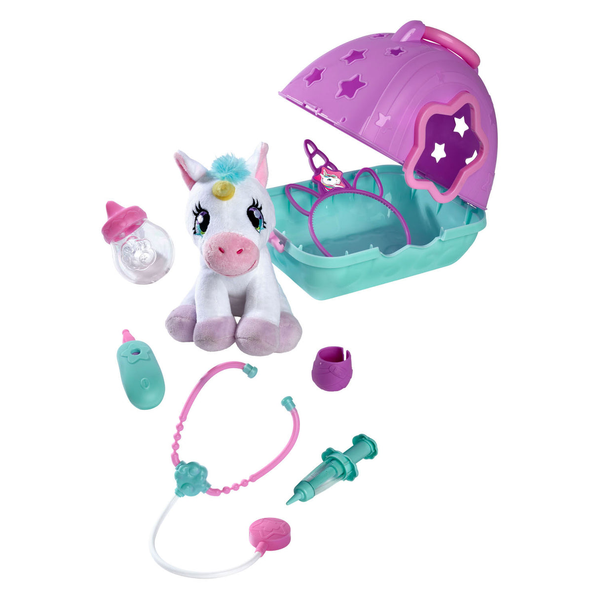 Play veterinária de Simba Set com um abraço de unicórnio