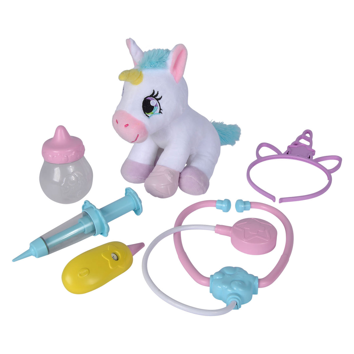 Play veterinária de Simba Set com um abraço de unicórnio