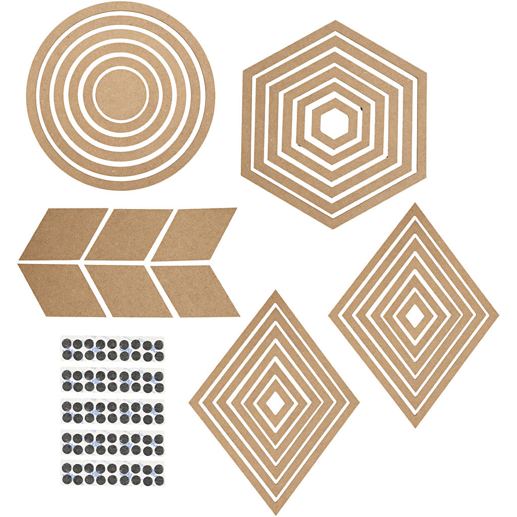 Creativ company wall decorations, h: 5.5-29.5 cm, contents may vary, 10 sets 1 box