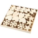 Ozdoby společnosti Creativ, velikost 9-11 cm, tloušťka 4 mm, 90 kusů 1 box