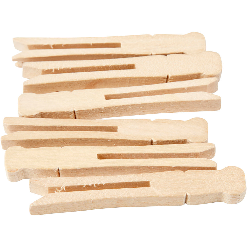 Creativ company clothes pegs, l: 9.5 cm, w: 1.4 cm, 100 pieces 1 box