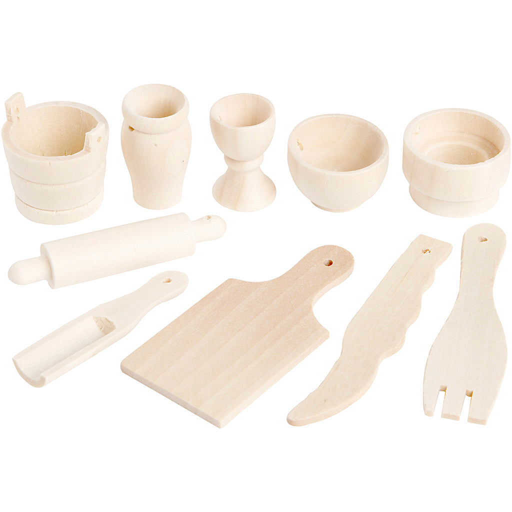 Creativ Company wooden kitchen utensils diverse, 10st.