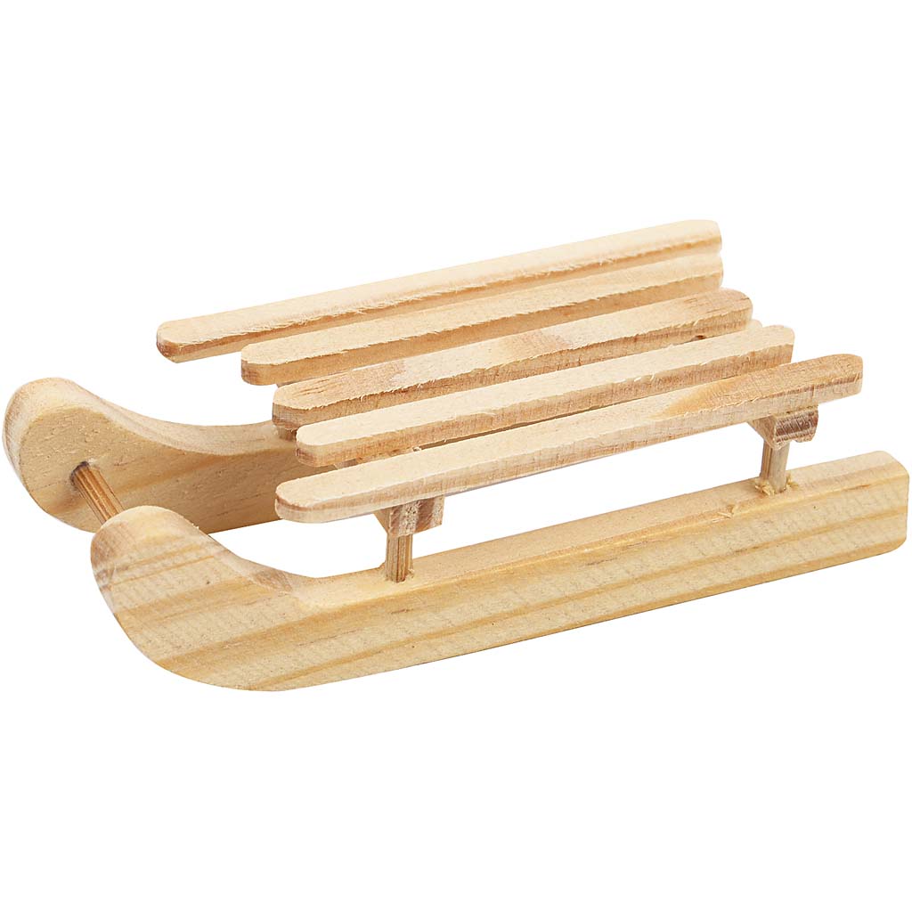 Creativ company sled, size 6.5x2.5 cm, 6 pieces in 1 box