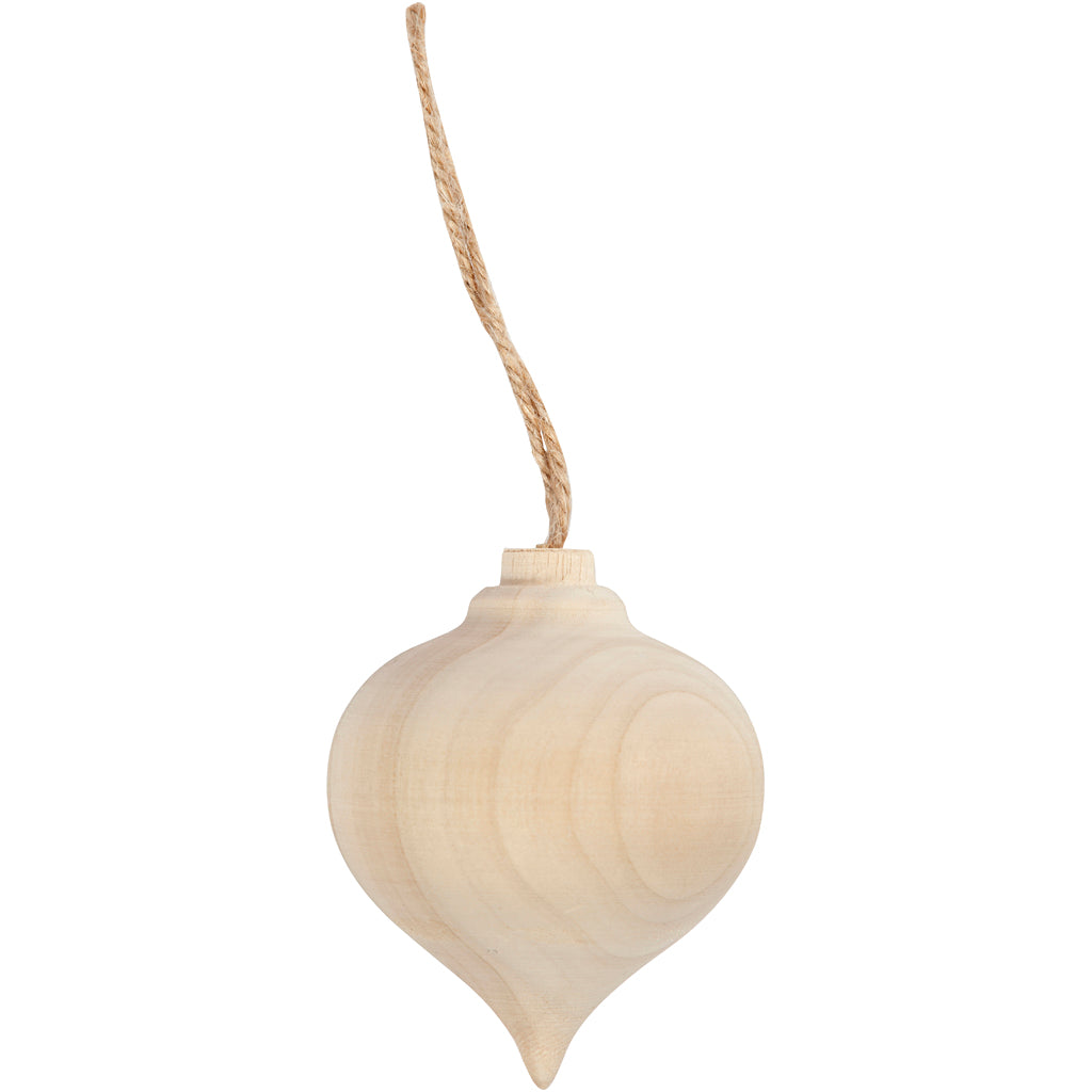 Creativ Company Pendant Pointed Wood Christmas Ball