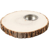 Creativ Company Holzscheiben-Teelichthalter 14-16 cm