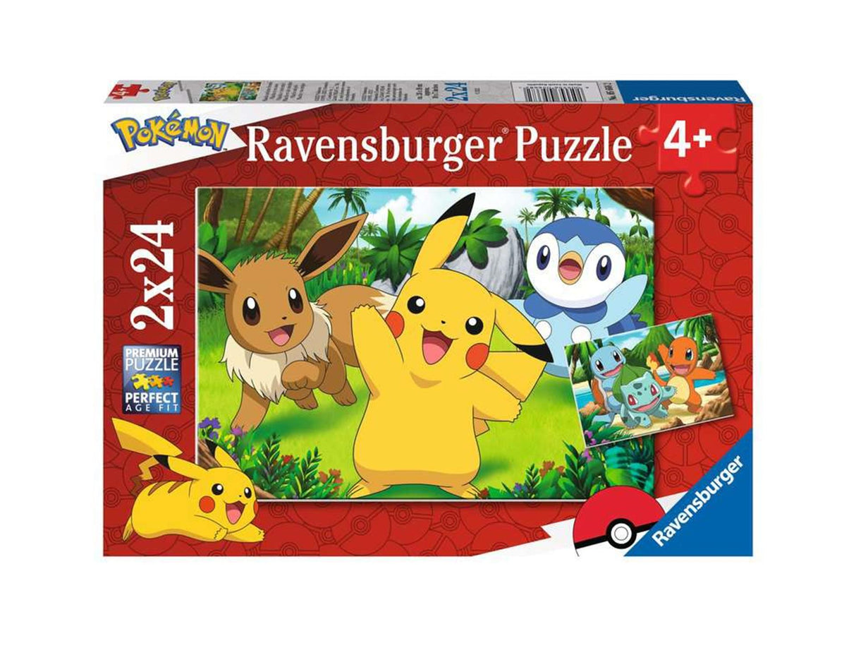Ravensburger - Puzzle - Pikachu a jeho přátelé 2x24 kusů
