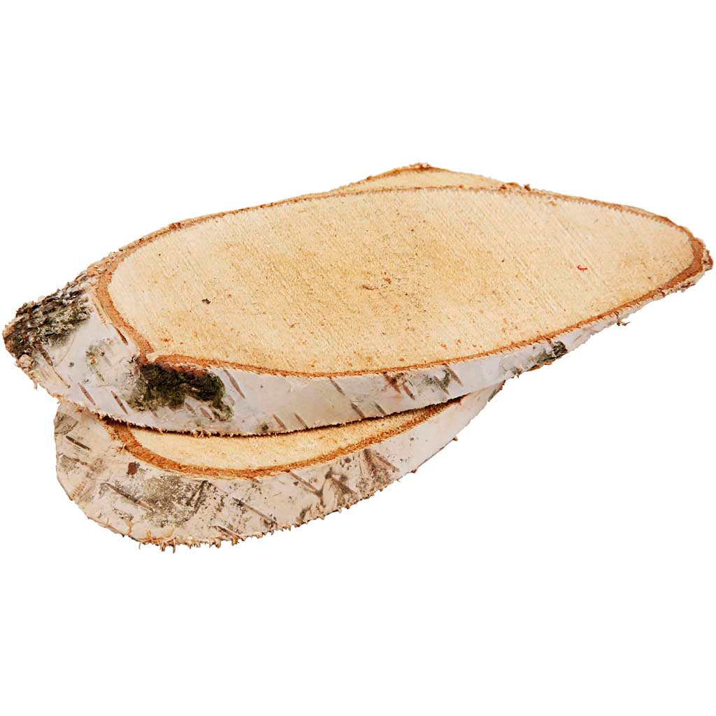 Creativ company wooden discs, thickness 15 mm, approx. 9x15 cm, 7 pieces in a box