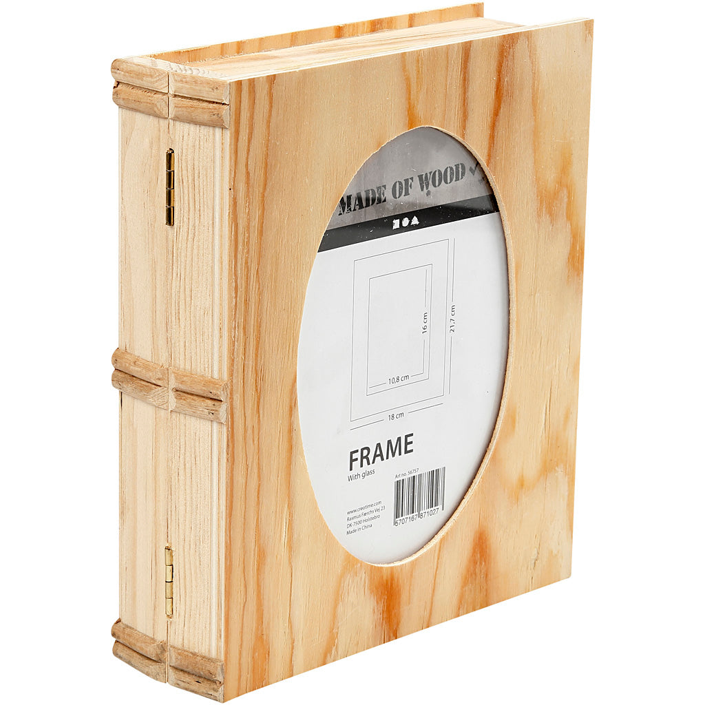 Creativ company boek doos, afm 21,7x18 cm, gatgrootte 16x10,8 cm, dikte 5,6 cm, 1 stuk