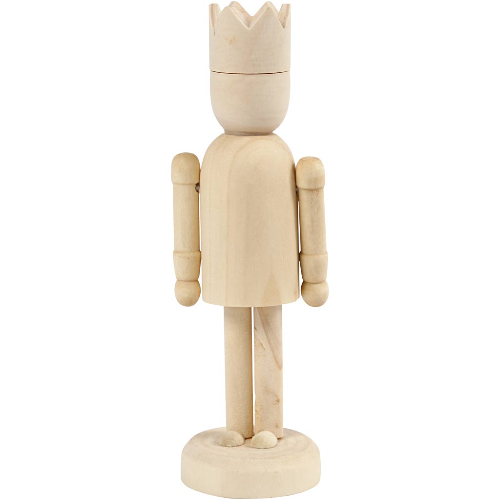Kreativfirma Holzfigur mit Krone, 13 cm