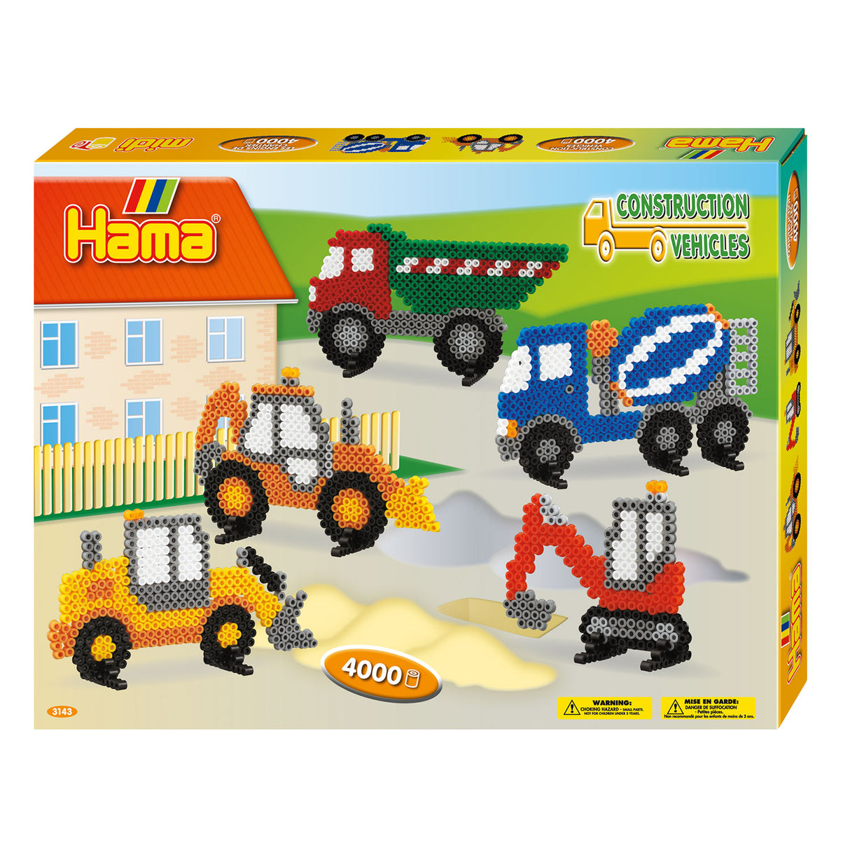 Hama ironing bead set - work vehicles, 4000st.