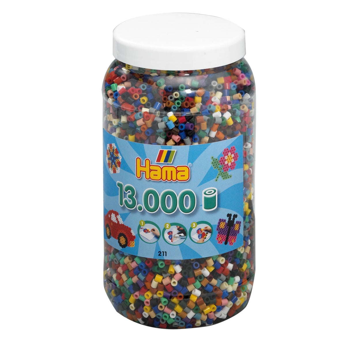 Hama iron beads in pot mix (067), 13,000th.