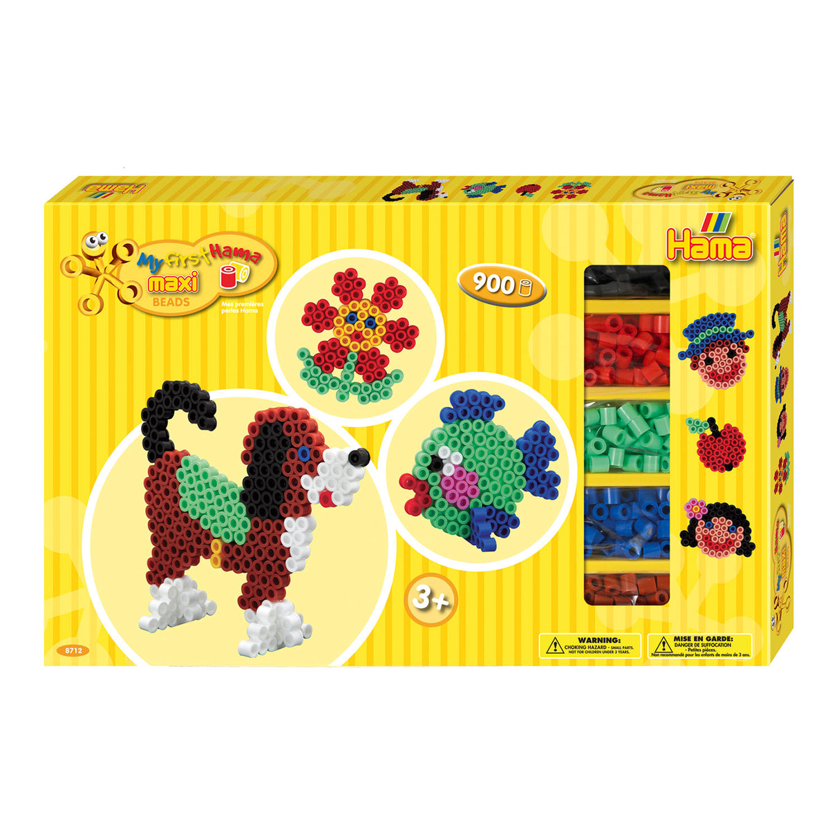 Set di perline da stiro Hama Maxi - Giallo, 900st.