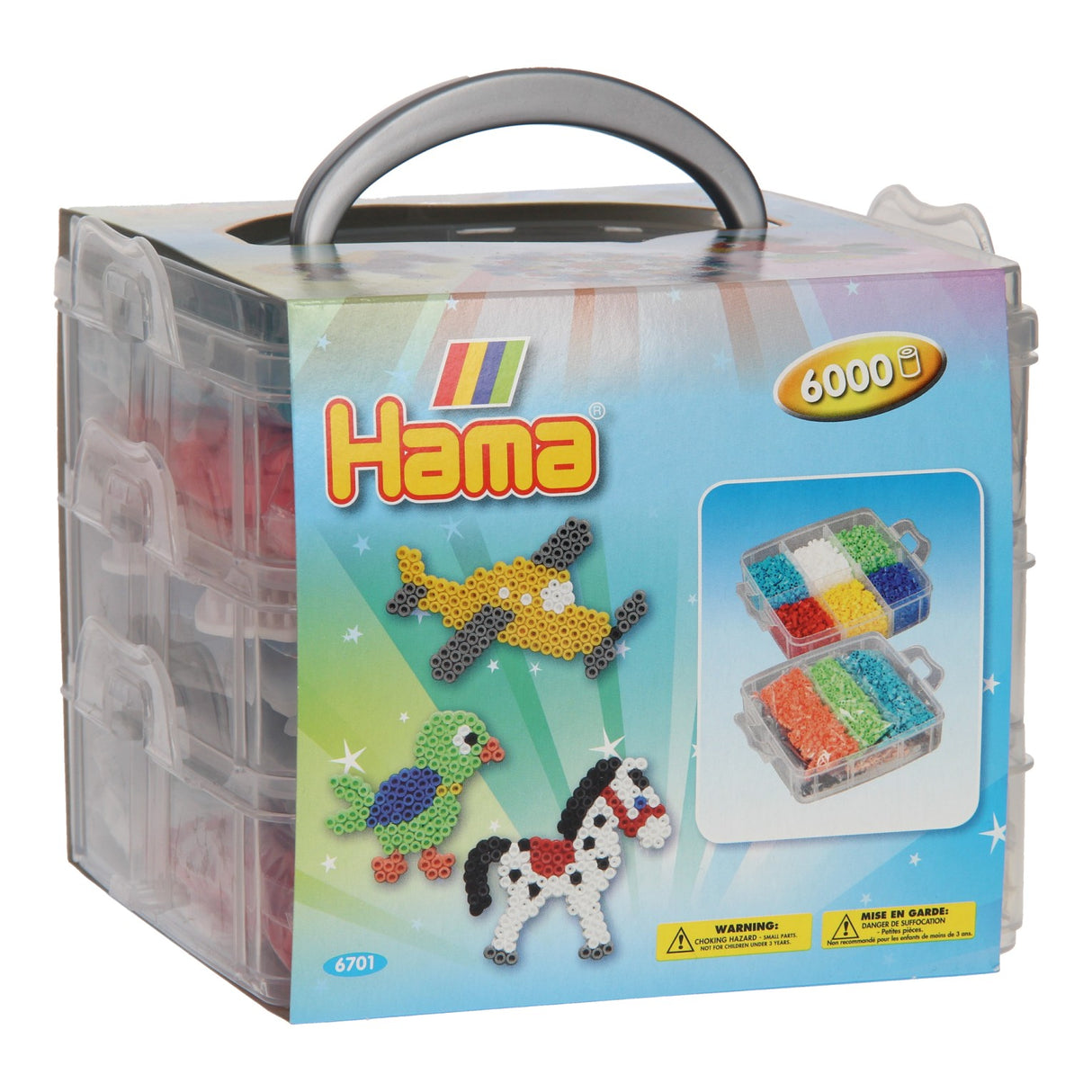 Hama ironing bead set in sorting bin, 6000st.