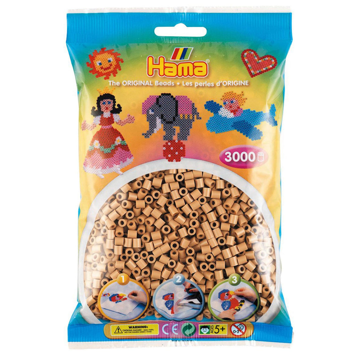 HAMA String Peads - Geelbruin (201–75), 3000st.