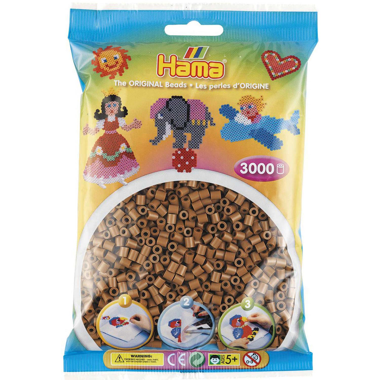 Hama String Bead Mix - Noga Bruin (201-76), 3000st.