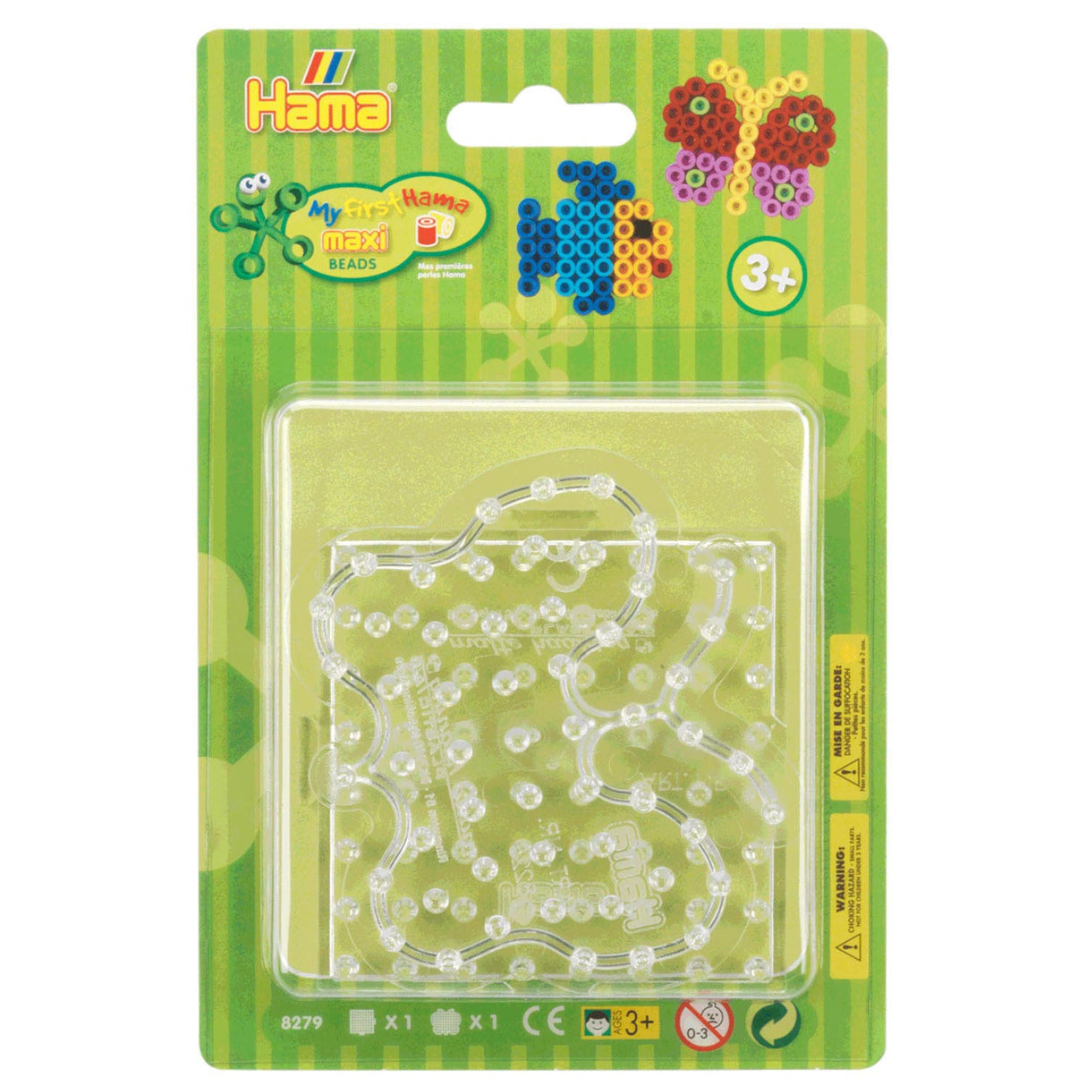 Hama iron bead plates Maxi - Square butterfly