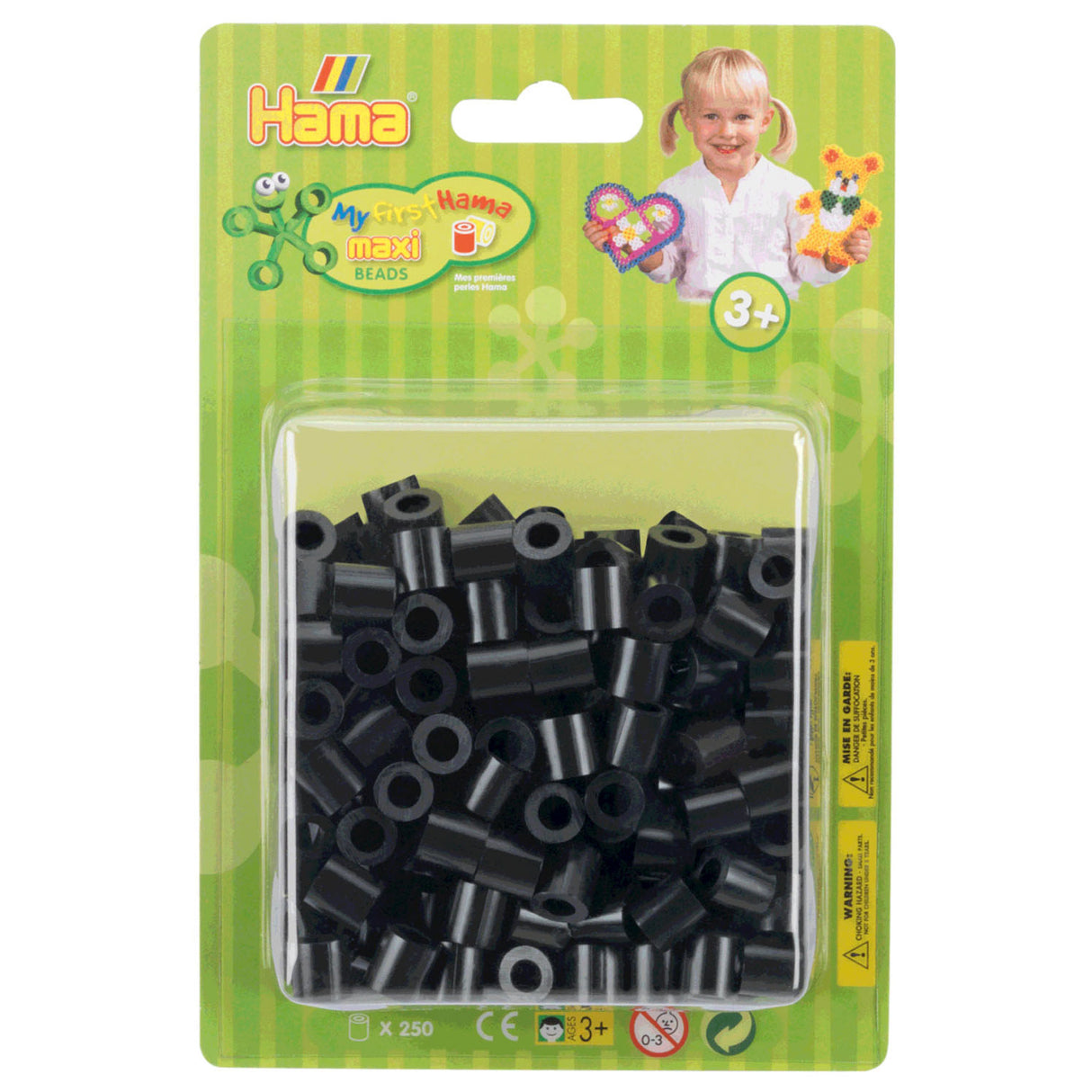 Hama iron beads maxi black, 250st.