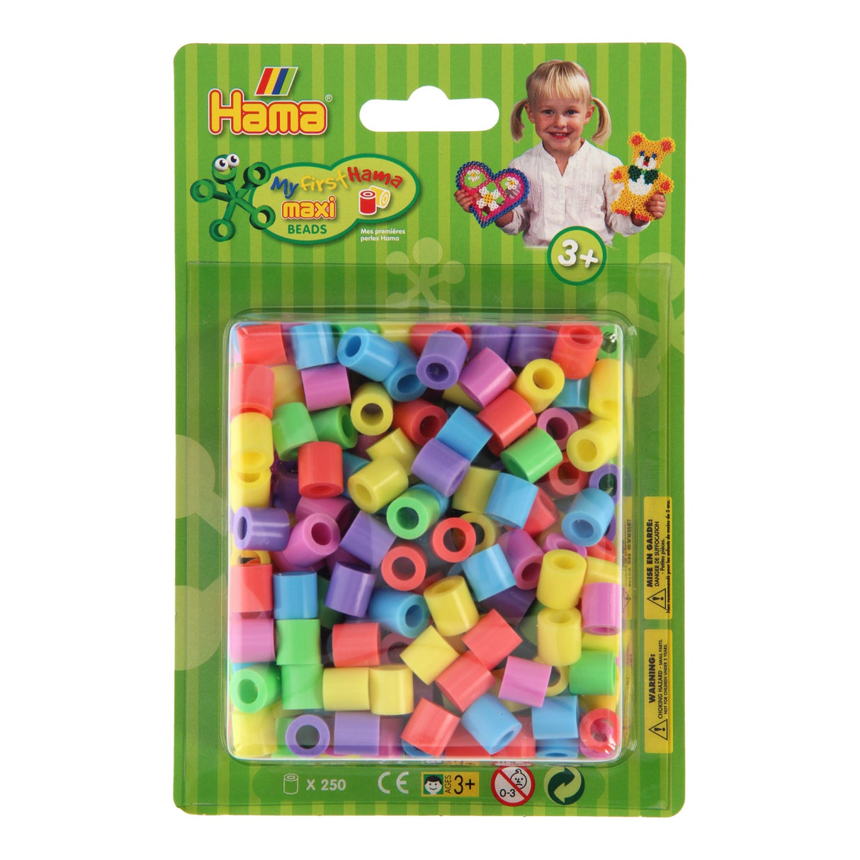 HAMA Iron Beads Maxi - Pastel Mix (50), 250st.