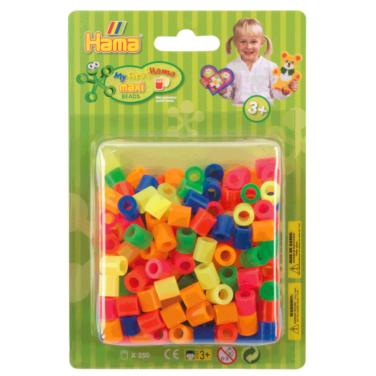 Hama iron beads maxi neon mix (51), 250st.