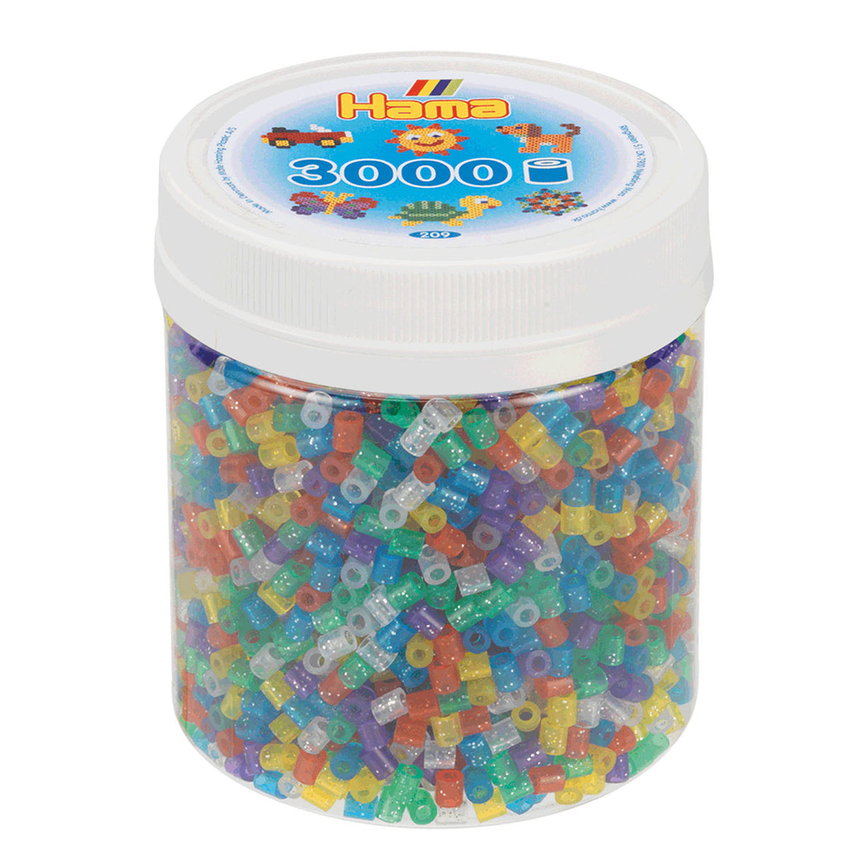 Hama string beads in Potje Glittermix (54), 3000st.