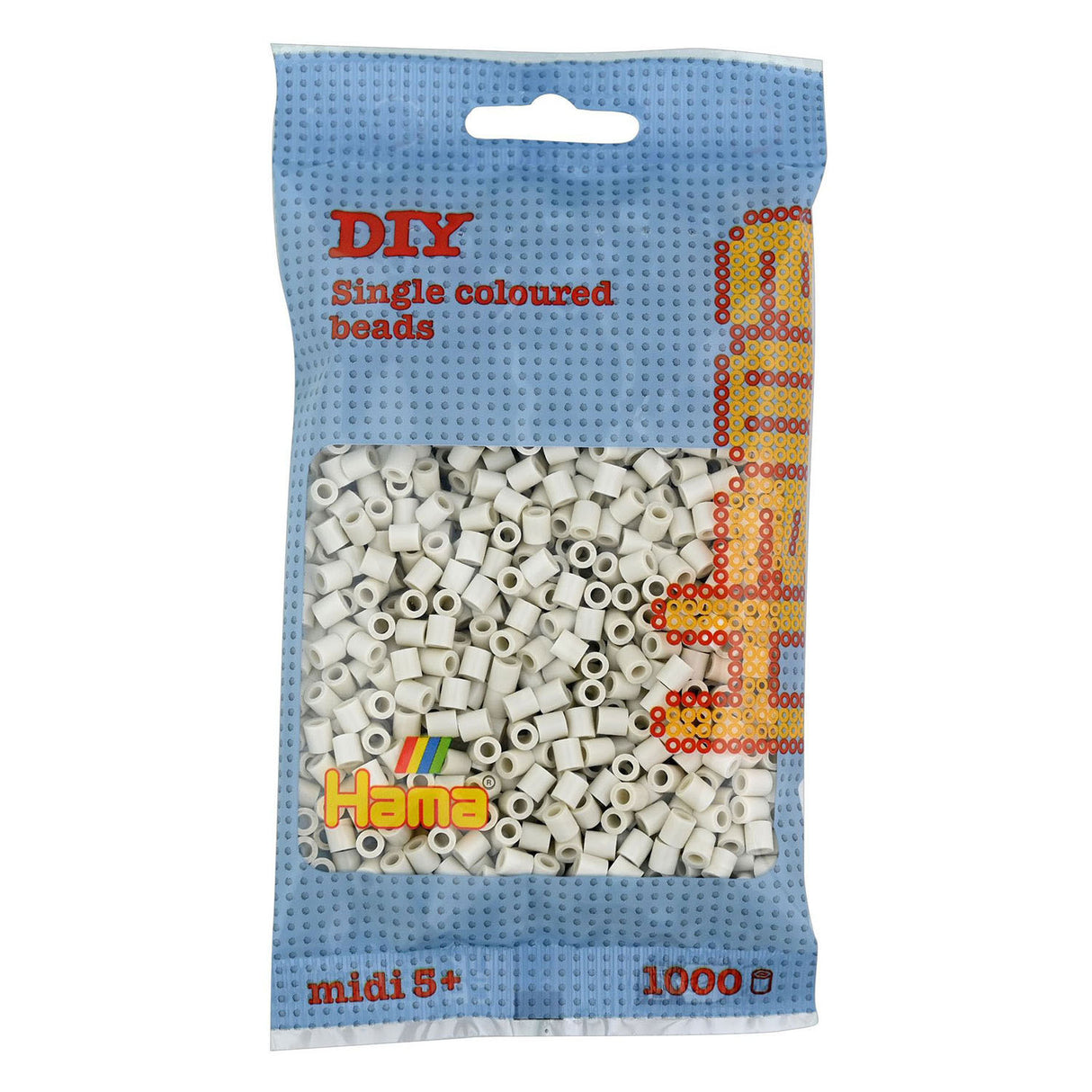 Hama string beads - Cloudy White (77), 1000st.