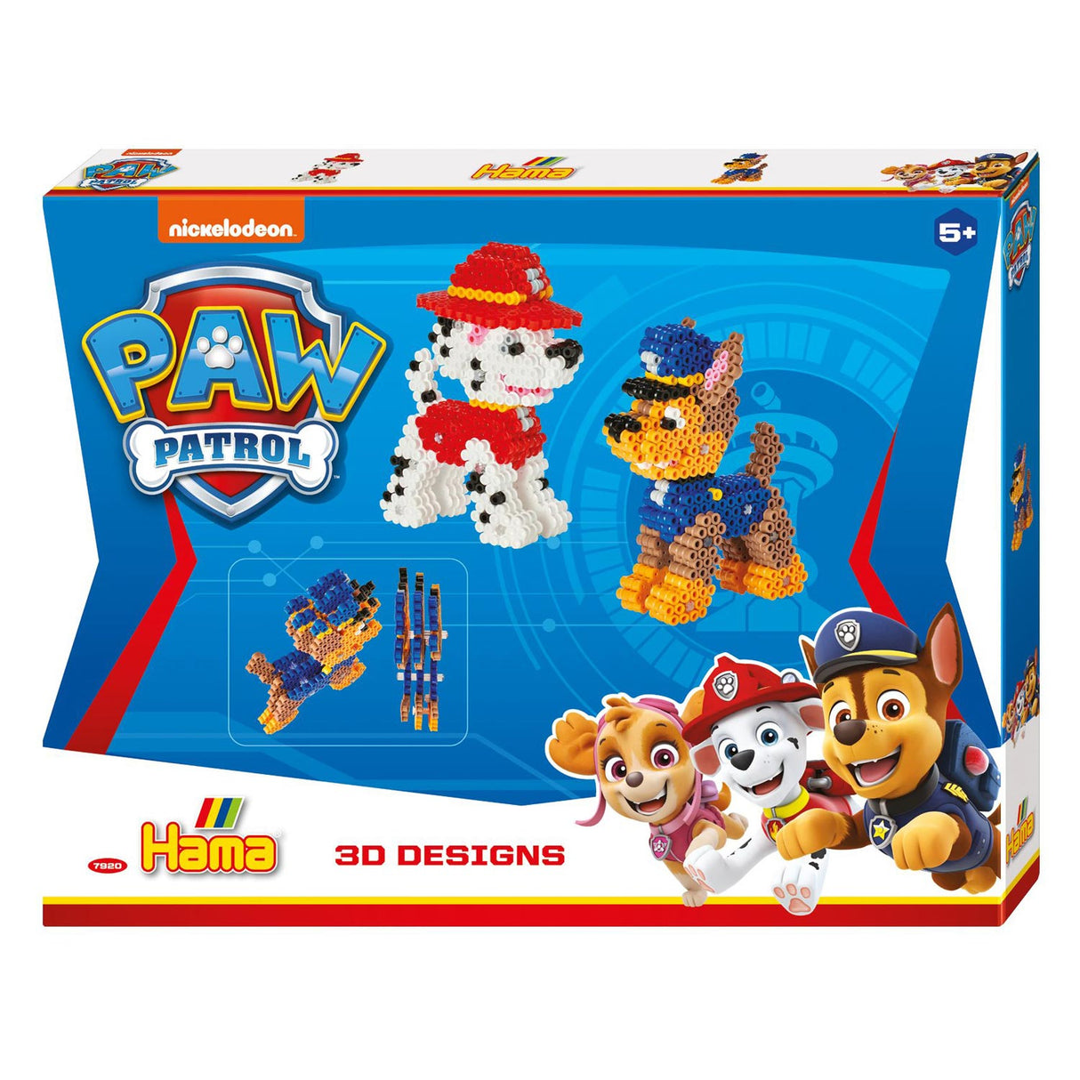 Set di perline da stiro Hama - Paw Patrol 3D, 4000st.