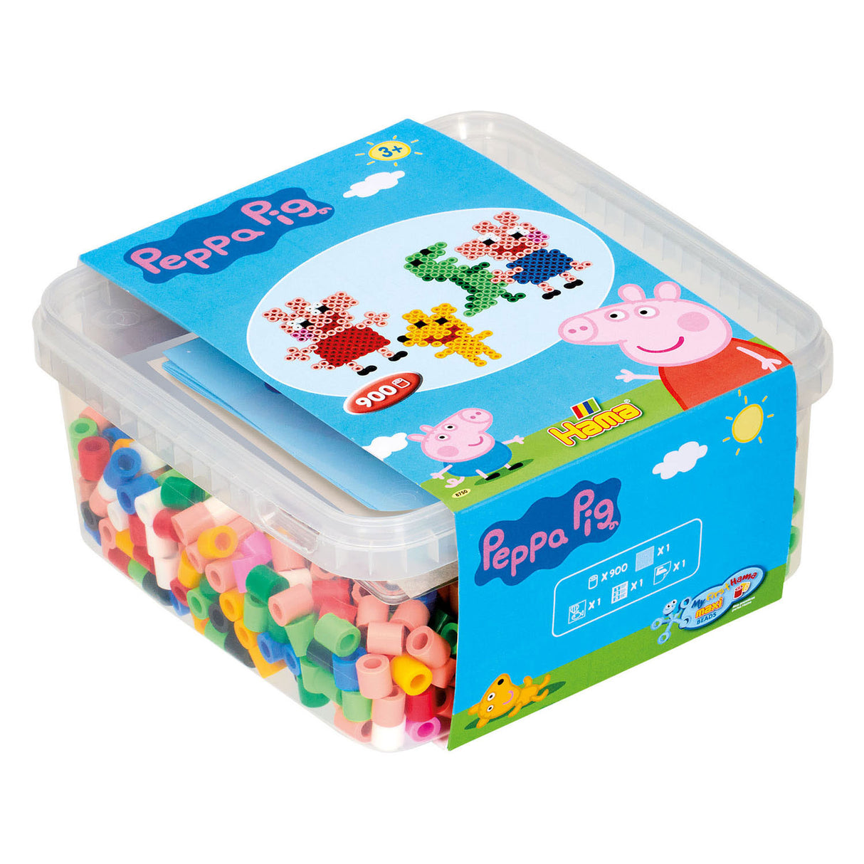 HAMA INTERNING Perle Set Maxi - Peppa Pig, 900st.