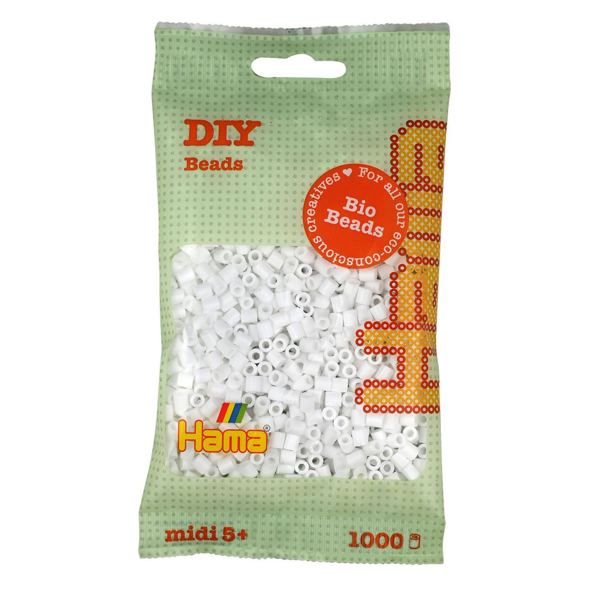 HAMA BIO String Beads - White (001), 1000st.