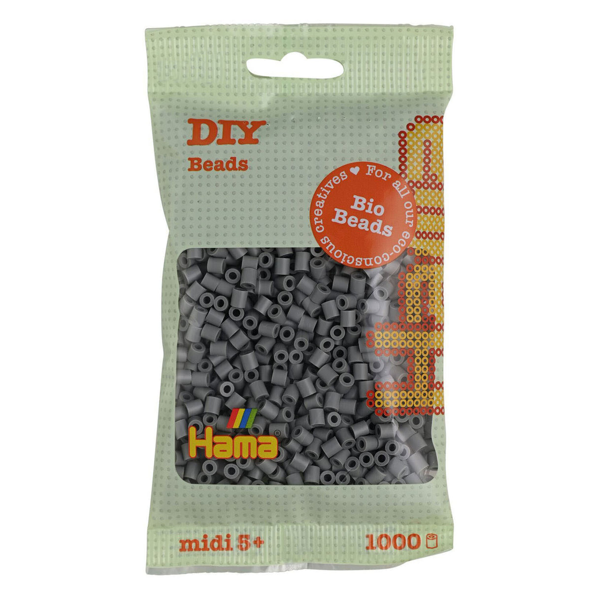 Hama Bio String Beads - Gray (017), 1000st.
