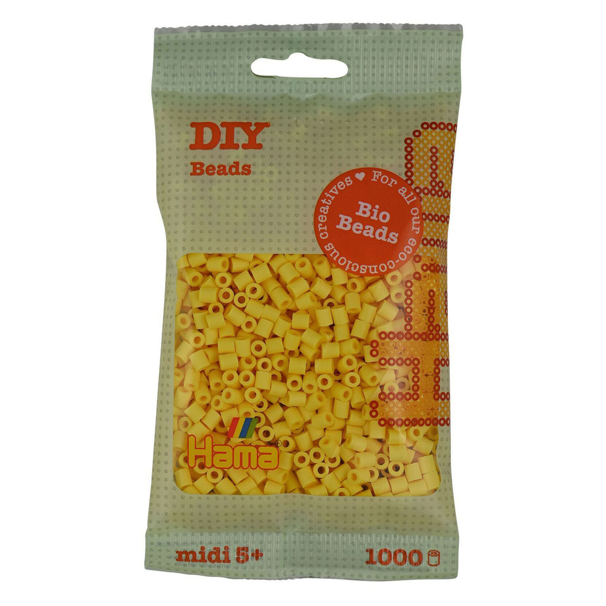 Hama Bio iron beads - Light yellow (103), 1000st.