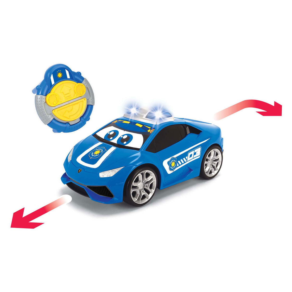 Dickie abc bestuurbare auto pauly politie