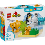 Lego duplo 10442 familias de animales salvajes pingüinos y leones