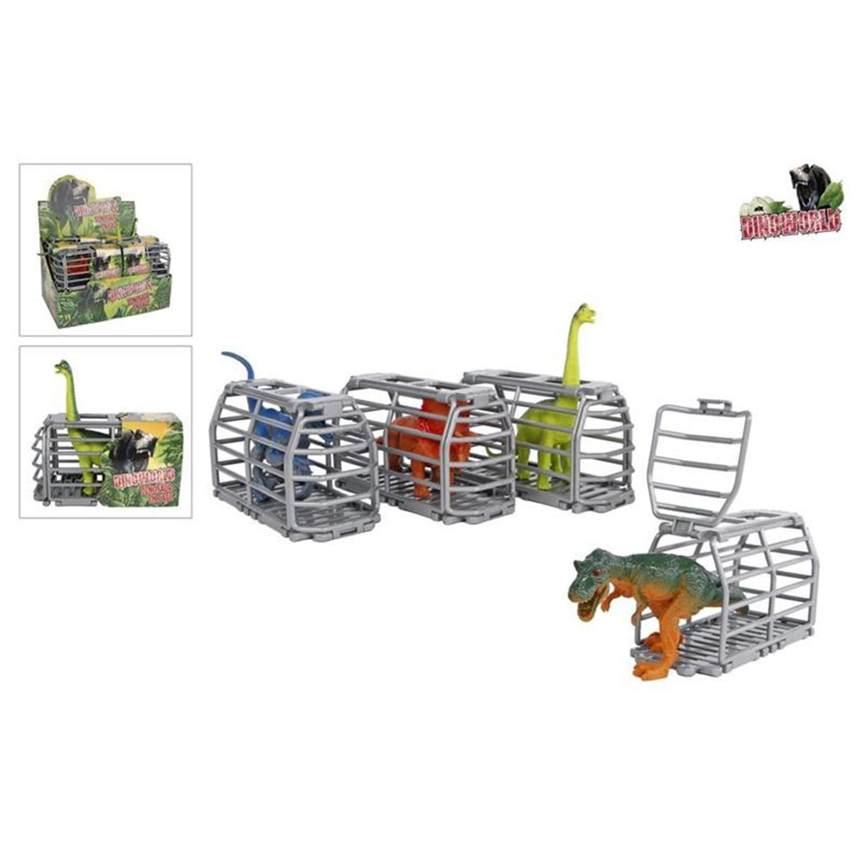 Dinoworld Dinosaur Toy Figure in Cage