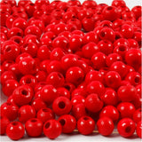 Companhia Creativ Wooden Beads Red, 150st.