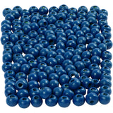 Companhia Creativ Wooden Beads Blue, 150st.