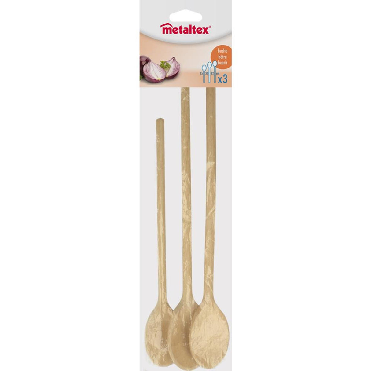 Metaltex pollepelset 3-delig 25 30 32 cm