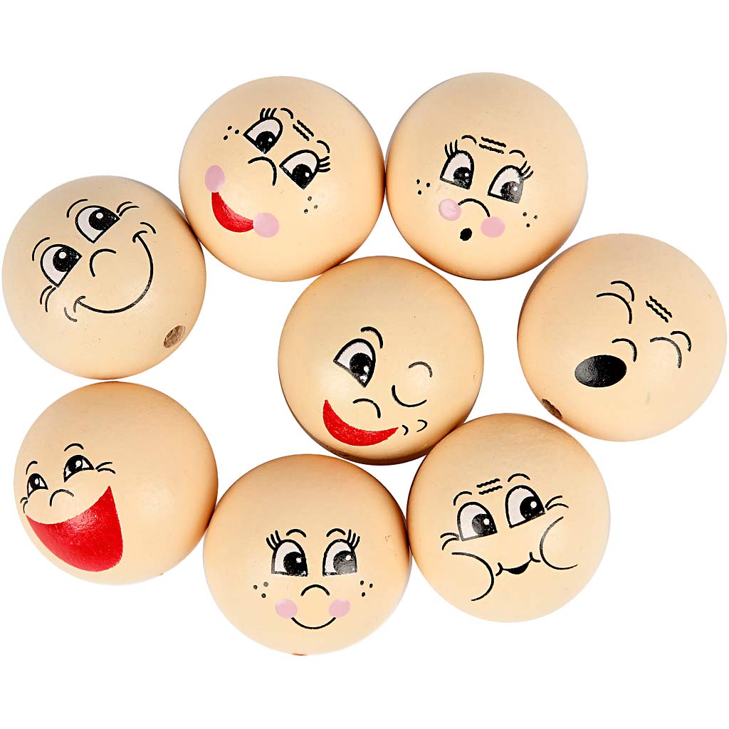 Creativ company heads, d 30 mm, light beige, 16 pieces 1 box