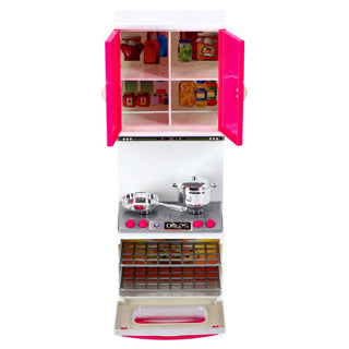Fleur kitchen play set gas stove with oven and kitchen cupboard