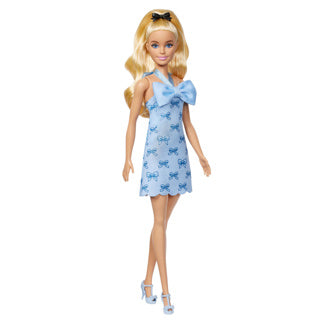 Barbie fashionista doll blue bows