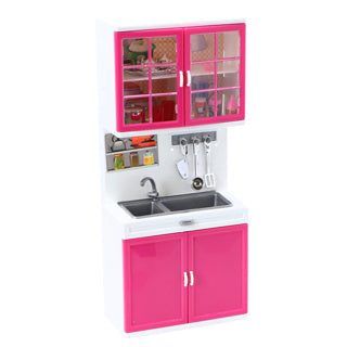 Fleur Kitchen Play Set Sink With Kitchen Cabinets