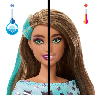 Barbie Party Unboxed 2 1 Pop mat bloe Kleed